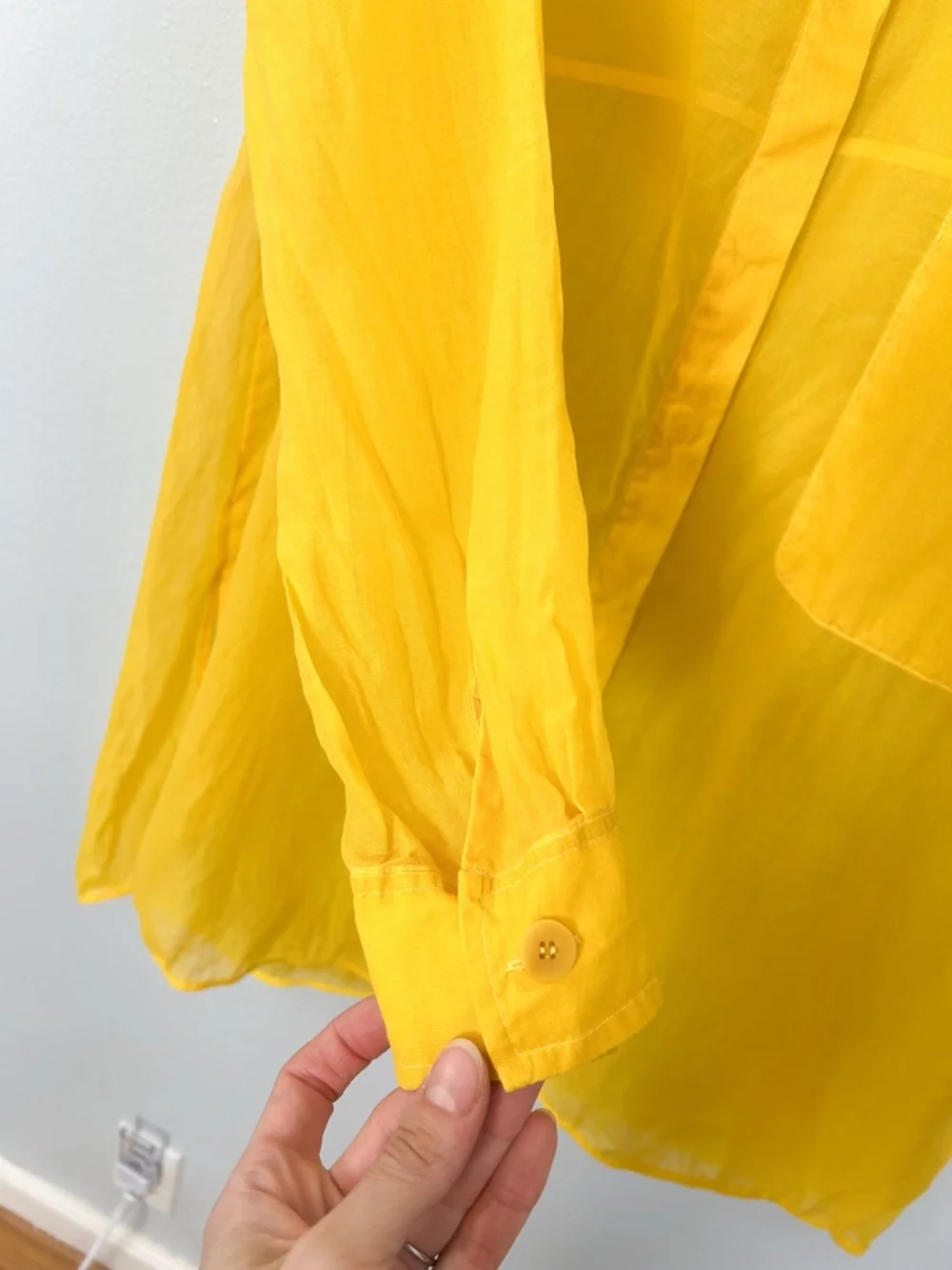 Annette Goertz Oversized Sheer Button-Up Shirt - Picture 6 of 11
